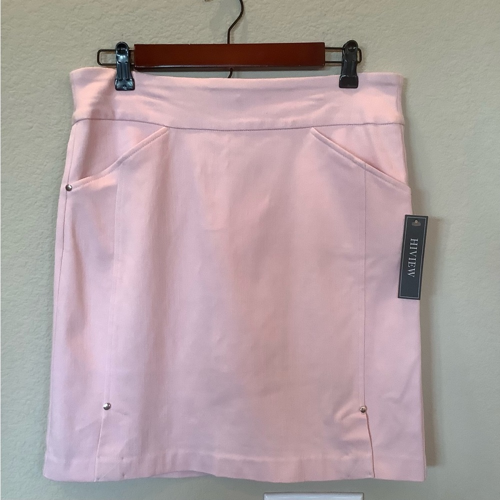 Pink, pull-on skort